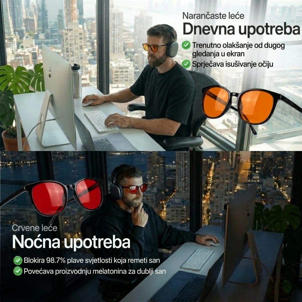 Metaz®  - Noćne Naočale Crvena Leća