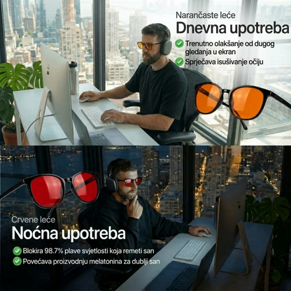 Metaz®  - Noćne Naočale Crvena Leća